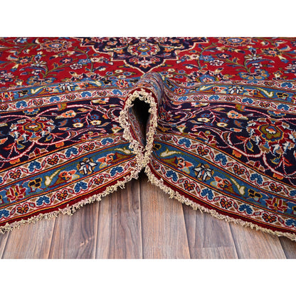 Persian Wool Hand Knotted Rug Red Blue 9.8X13.1 -O086698