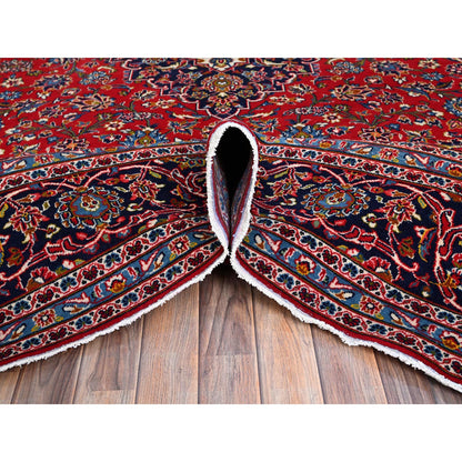 Persian Wool Hand Knotted Rug Red Blue 9.5X13.0 -O086699