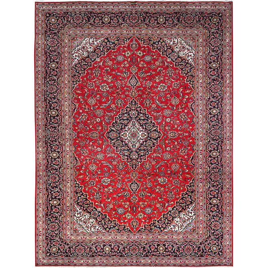 Persian Wool Hand Knotted Rug Red Blue 9.10X13.1 -O086700