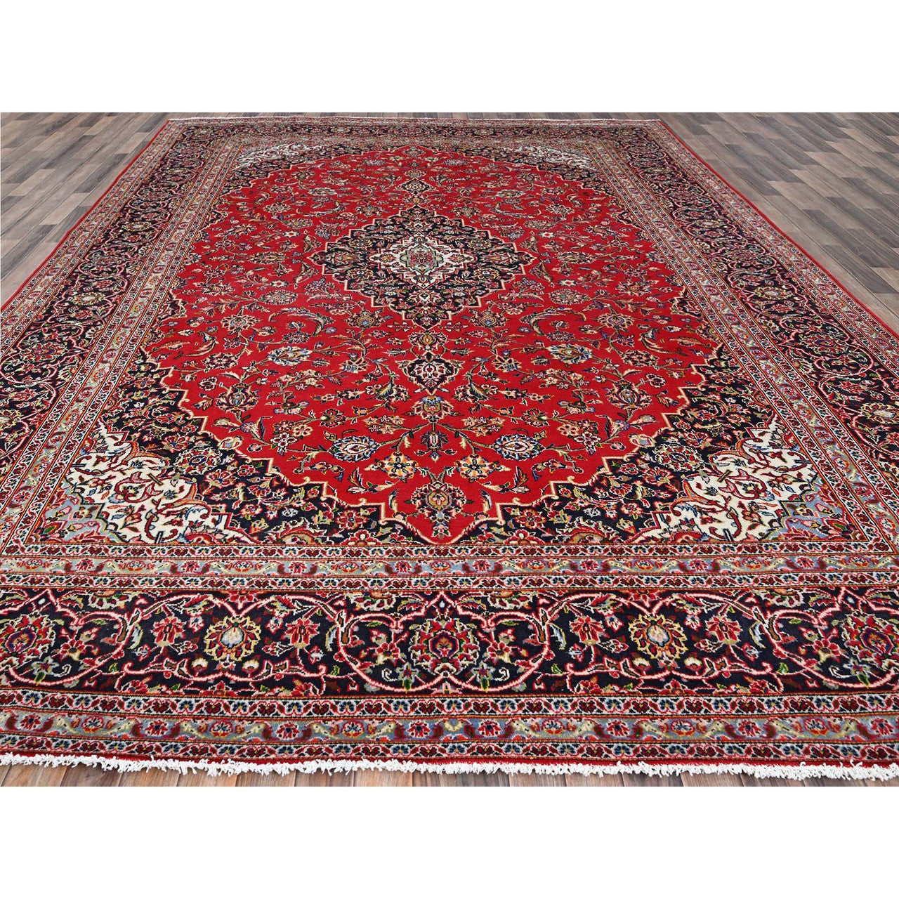 Persian Wool Hand Knotted Rug Red Blue 9.10X13.1 -O086700