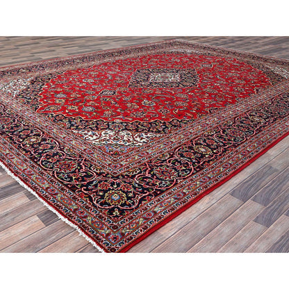 Persian Wool Hand Knotted Rug Red Blue 9.10X13.1 -O086700