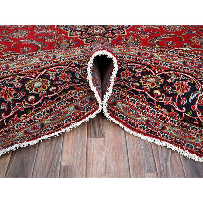 Persian Wool Hand Knotted Rug Red Blue 9.10X13.1 -O086700