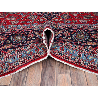 Persian Wool Hand Knotted Rug Red Blue 9.6X13.5 -O086702