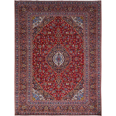 Persian Wool Hand Knotted Rug Red Blue 9.10X13.2 -O086703