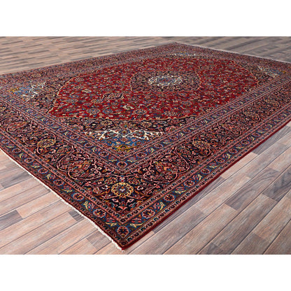 Persian Wool Hand Knotted Rug Red Blue 9.10X13.2 -O086703