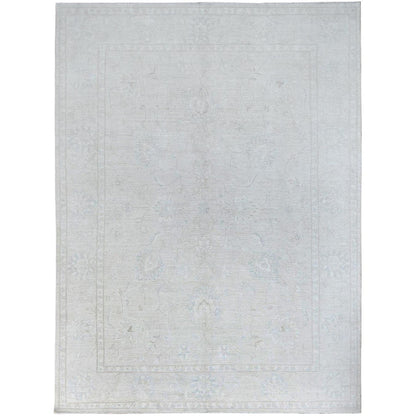 Tribal & Geometric Wool Hand Knotted Rug Ivory Ivory 9.10X13.10 -O086706