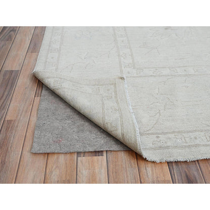 Tribal & Geometric Wool Hand Knotted Rug Ivory Ivory 9.10X13.10 -O086706