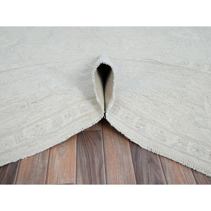 Tribal & Geometric Wool Hand Knotted Rug Ivory Ivory 9.10X13.10 -O086706