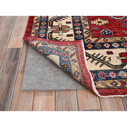 Kazak Wool Hand Knotted Rug Red Ivory 8.8X11.10 -O086714