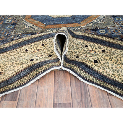 Mamluk Wool Hand Knotted Rug Grey Ivory 9.0X11.11 -O086737