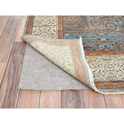Mamluk Wool Hand Knotted Rug Green Ivory 5.0X7.3 -O086745