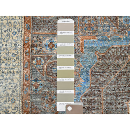 Mamluk Wool Hand Knotted Rug Green Ivory 5.0X7.3 -O086745