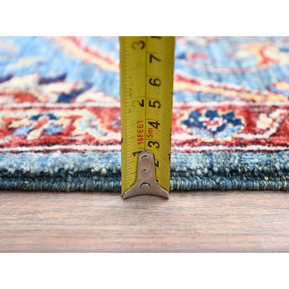 Mamluk Wool Hand Knotted Rug Green Red 2.6X11.8 -O086754