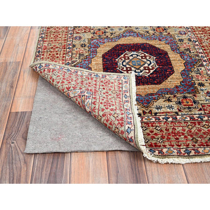 Mamluk Wool Hand Knotted Rug Brown Brown 2.7X15.10 -O086756