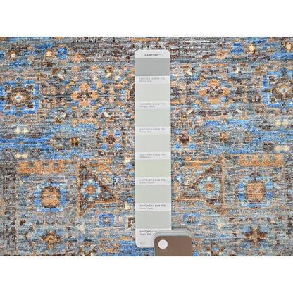Mamluk Wool Hand Knotted Rug Grey Ivory 2.9X9.10 -O086758