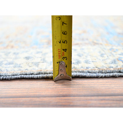 Mamluk Wool Hand Knotted Rug Grey Ivory 2.9X9.10 -O086758