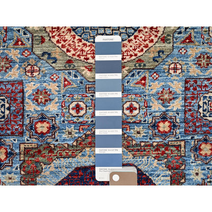 Mamluk Wool Hand Knotted Rug Blue Blue 2.8X15.4 -O086759