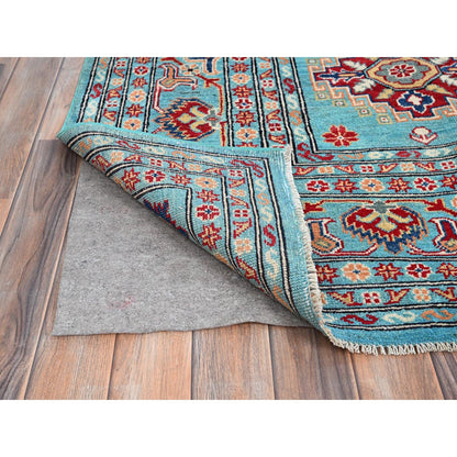 Kazak Wool Hand Knotted Rug Blue Ivory 8.11X12.1 -O086765