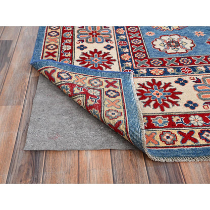 Kazak Wool Hand Knotted Rug Blue Ivory 9.3X12.0 -O086766