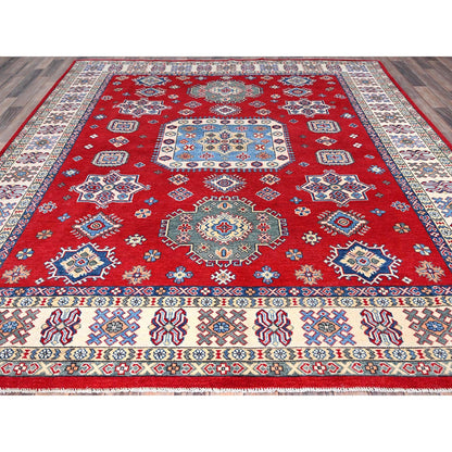 Kazak Wool Hand Knotted Rug Red Ivory 7.11X10.2 -O086773