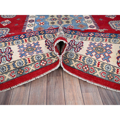Kazak Wool Hand Knotted Rug Red Ivory 7.11X10.2 -O086773