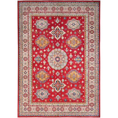 Kazak Wool Hand Knotted Rug Red Ivory 10.0X14.2 -O086781