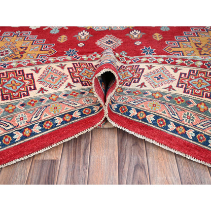 Kazak Wool Hand Knotted Rug Red Ivory 10.0X14.2 -O086781