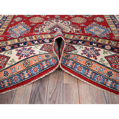 Kazak Wool Hand Knotted Rug Red Ivory 6.1X9.1 -O086789
