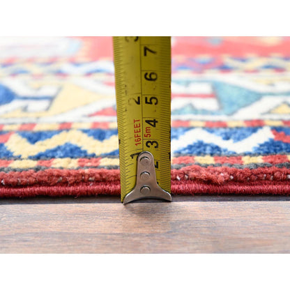 Kazak Wool Hand Knotted Rug Red Red 5.0X6.6 -O086809