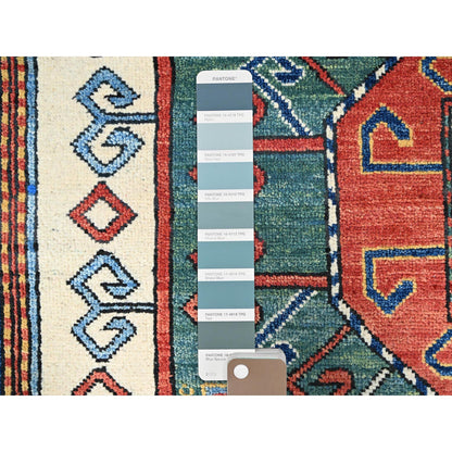 Kazak Wool Hand Knotted Rug Red Ivory 5.1X7.0 -O086810