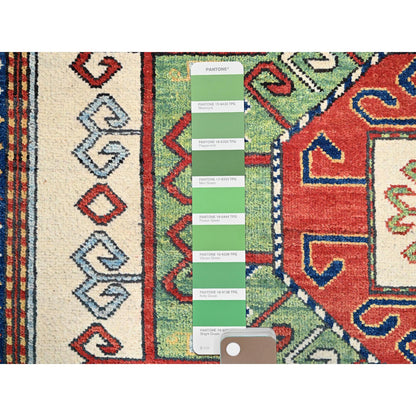 Kazak Wool Hand Knotted Rug Red Ivory 4.11X6.3 -O086812