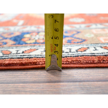 Kazak Wool Hand Knotted Rug Red Brown 5.1X6.6 -O086820