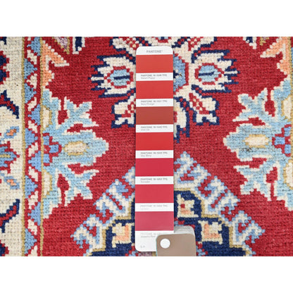 Kazak Wool Hand Knotted Rug Red Ivory 2.1X6.0 -O086830