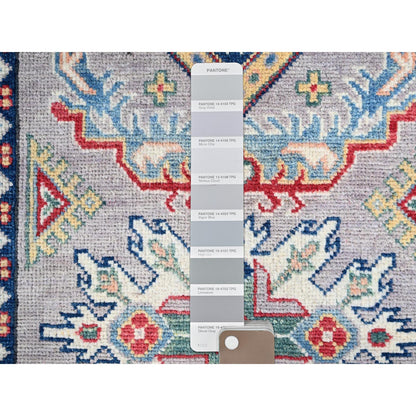 Kazak Wool Hand Knotted Rug Grey Ivory 2.8X6.5 -O086836