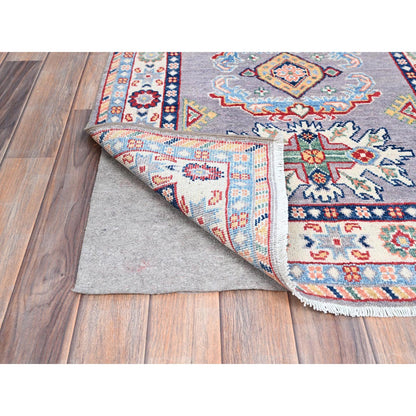 Kazak Wool Hand Knotted Rug Grey Ivory 2.9X7.10 -O086839
