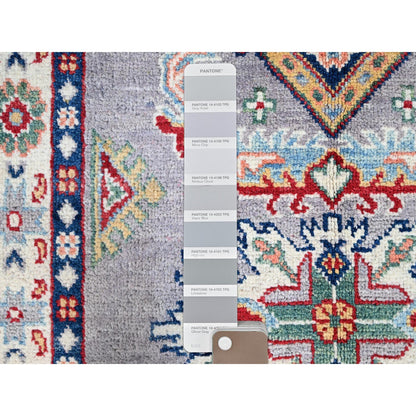 Kazak Wool Hand Knotted Rug Grey Ivory 2.9X7.10 -O086839