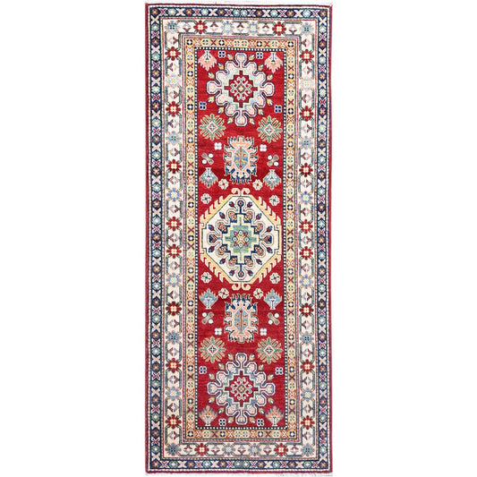 Kazak Wool Hand Knotted Rug Red Ivory 2.9X6.10 -O086841