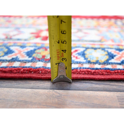 Kazak Wool Hand Knotted Rug Red Ivory 2.9X6.6 -O086843