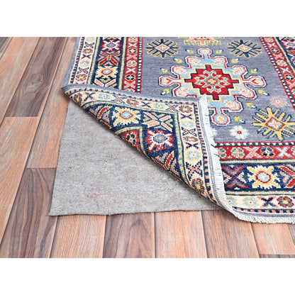 Kazak Wool Hand Knotted Rug Grey Blue 2.10X13.3 -O086860
