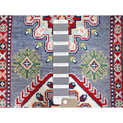 Kazak Wool Hand Knotted Rug Grey Blue 2.10X13.3 -O086860