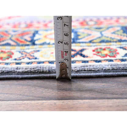 Kazak Wool Hand Knotted Rug Grey Blue 2.10X13.3 -O086860
