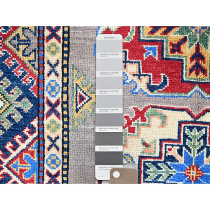 Kazak Wool Hand Knotted Rug Grey Blue 3.5X4.8 -O086883