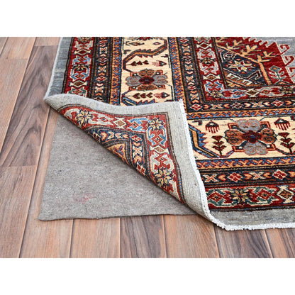 Kazak Wool Hand Knotted Rug Grey Ivory 10.2X14.0 -O086885