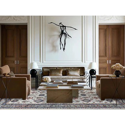 Kazak Wool Hand Knotted Rug Grey Ivory 9.11X13.8 -O086886