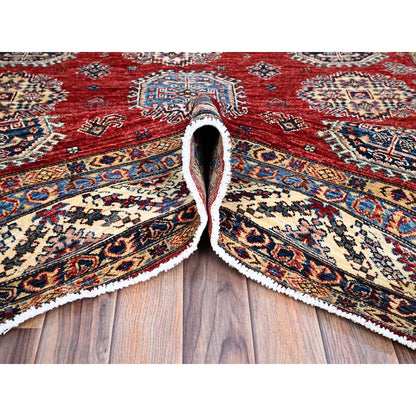 Kazak Wool Hand Knotted Rug Red Ivory 6.1X8.10 -O086888