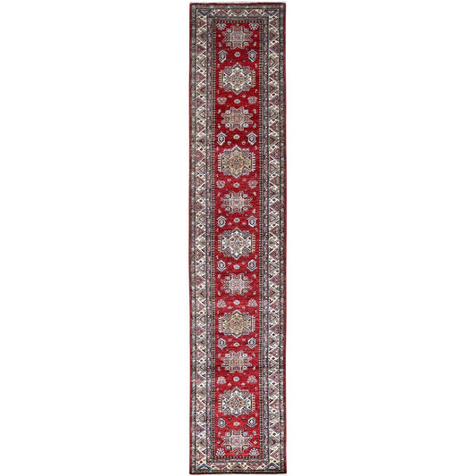 Kazak Wool Hand Knotted Rug Red Red 2.7X13.2 -O086910