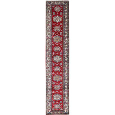 Kazak Wool Hand Knotted Rug Red Red 2.7X13.2 -O086910