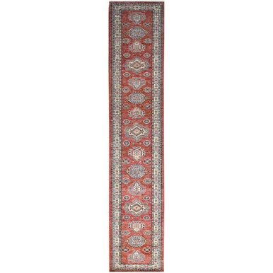 Kazak Wool Hand Knotted Rug Red Red 2.7X13.1 -O086912