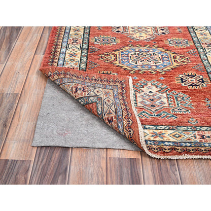 Kazak Wool Hand Knotted Rug Red Red 2.7X13.1 -O086912