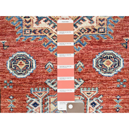 Kazak Wool Hand Knotted Rug Red Red 2.7X13.1 -O086912